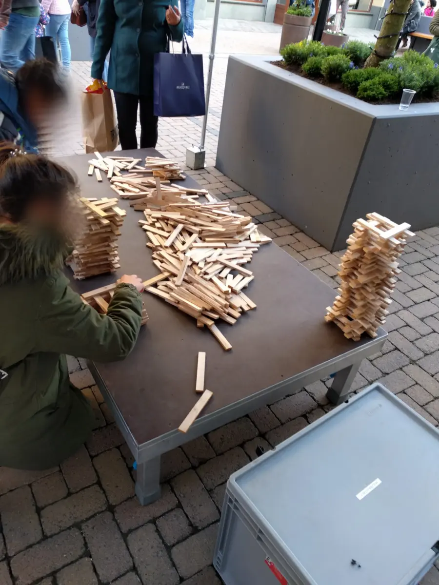 Holzbaustadt Einkaufszentrum