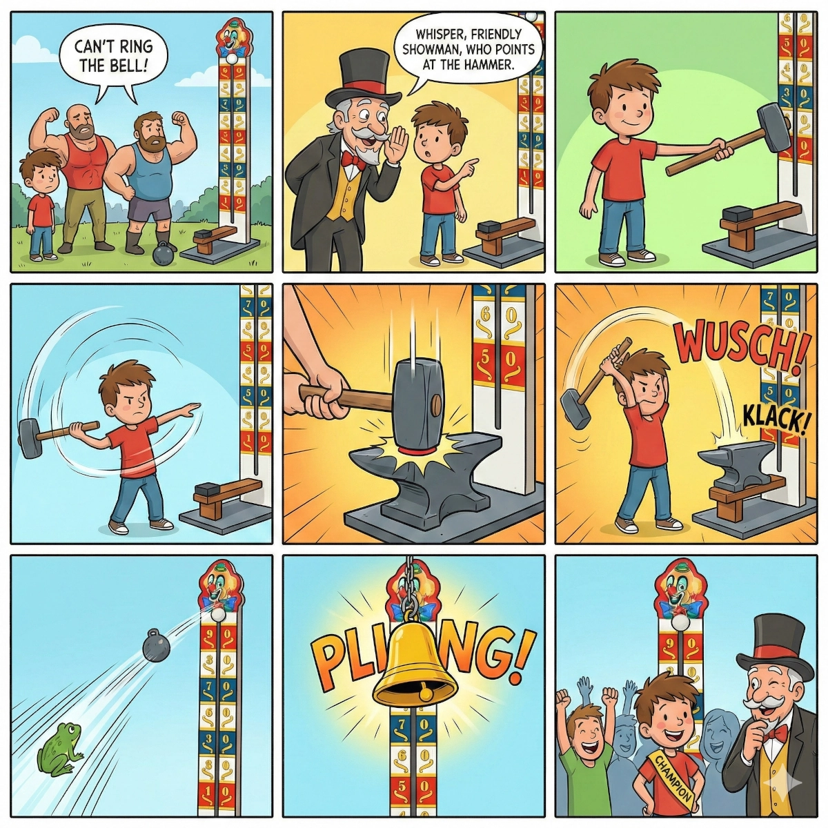 Hau den Lukas Cartoon