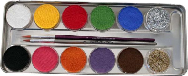 10 Farben 2 Glitter Metall-Palette