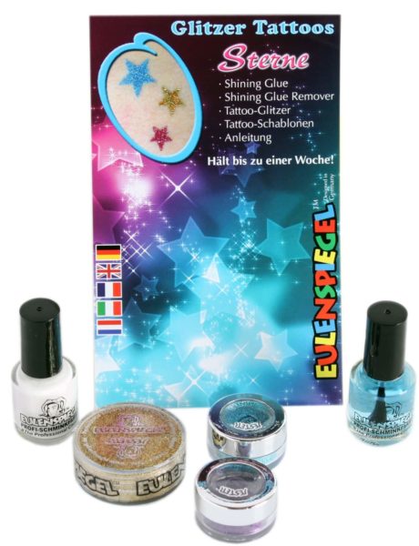 Glitter Tattoo-Set Sterne