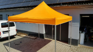 Mietmöbel Pavillon 3x3 orange Draufsicht