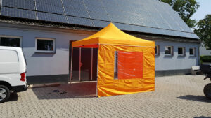 Pavillon 3x3 Meter in der Farbe orange