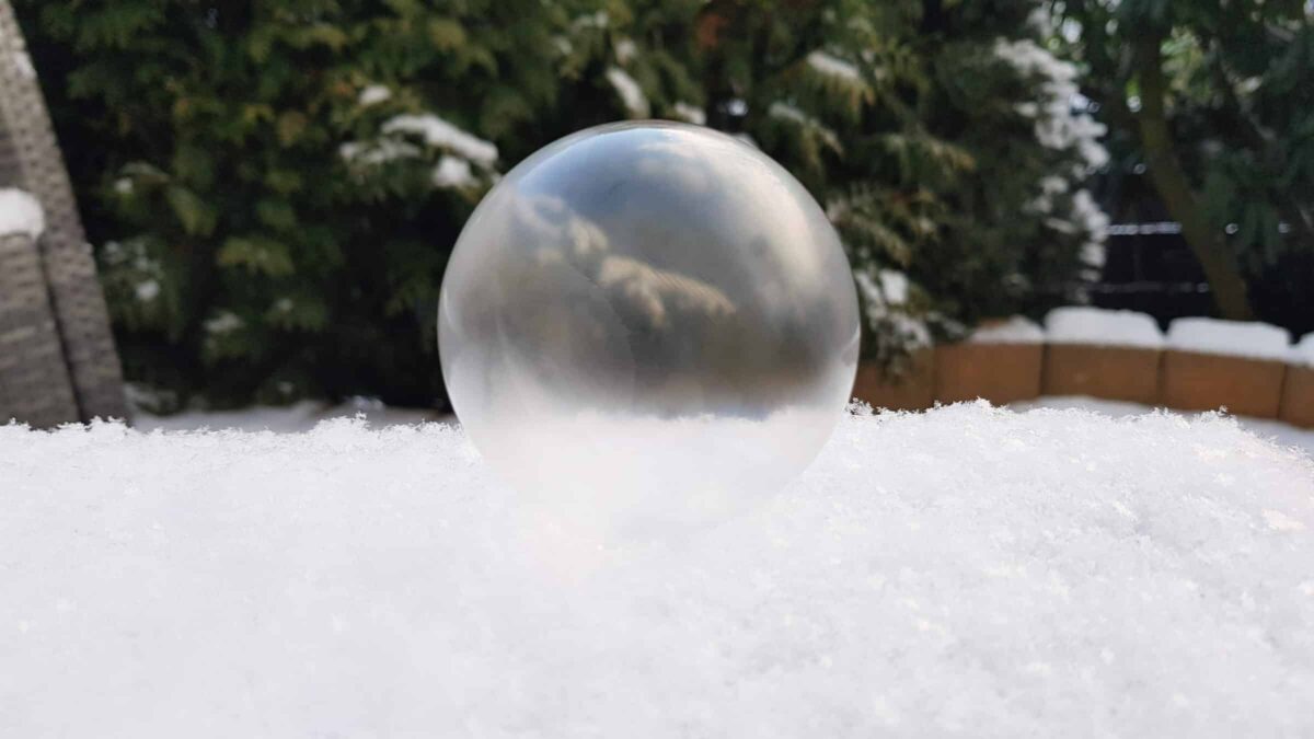 Gefrorene Seifenblase