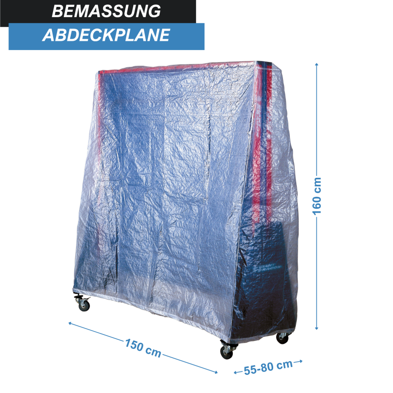 Abmessungen Abdeckplane Tischtennisplatte