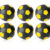Kickerball 35 mm schwarz/gelb, Set mit 10 St.
